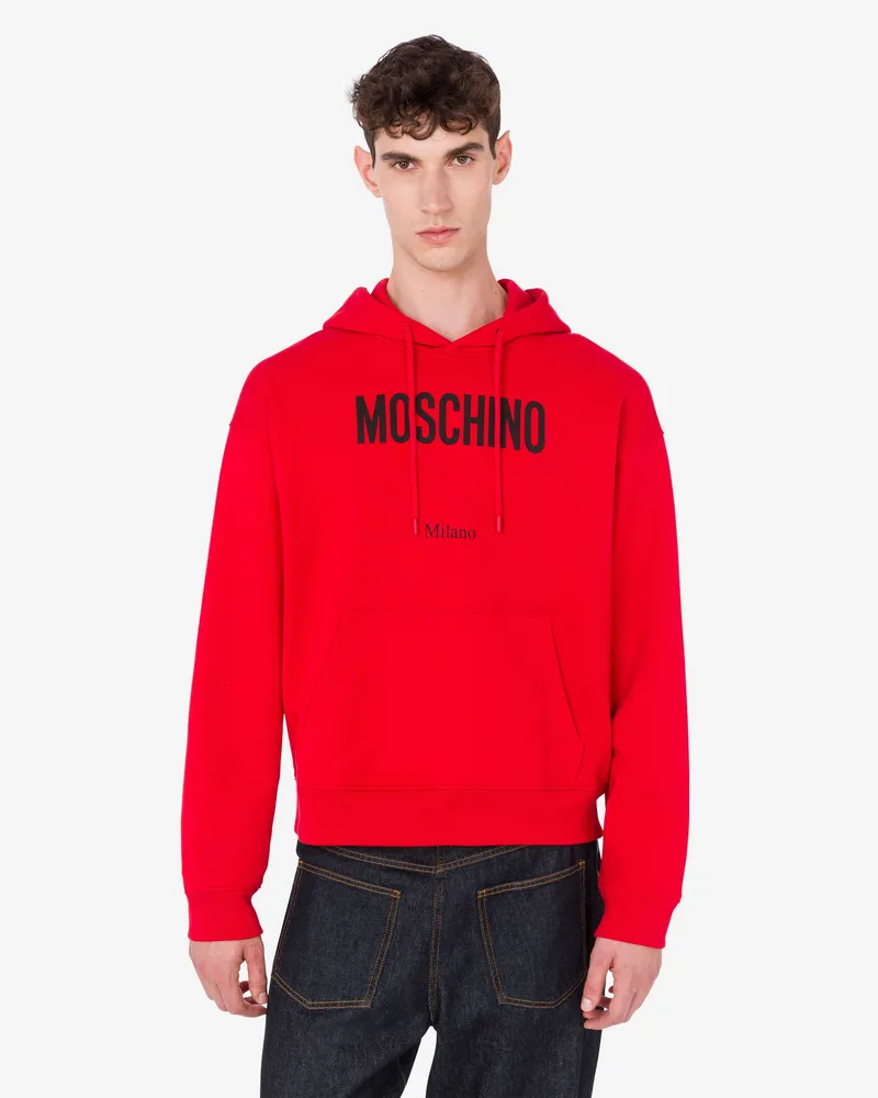 Moschino Bedrucktes Sweatshirt aus Bio-Baumwolle - Rot Rot