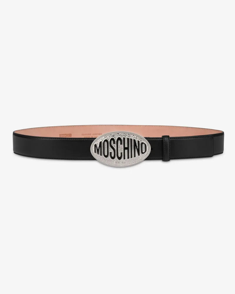 Moschino Gürtel aus Kalbsleder - Schwarz Schwarz