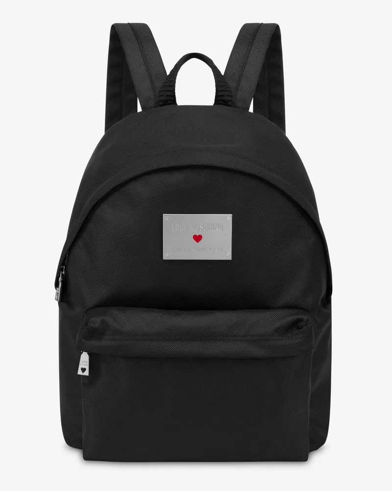 Moschino Nylon-Rucksack - Schwarz Schwarz