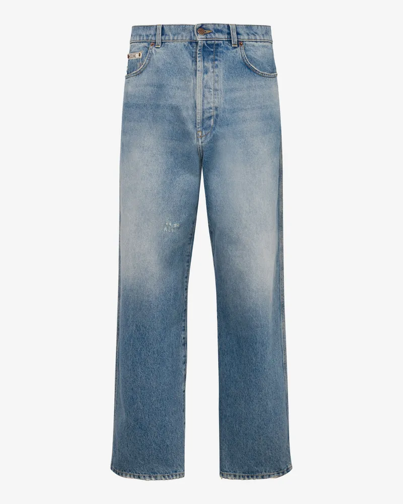 Moschino Blaue Denim-Hose aus Baumwolle - Blau Blau