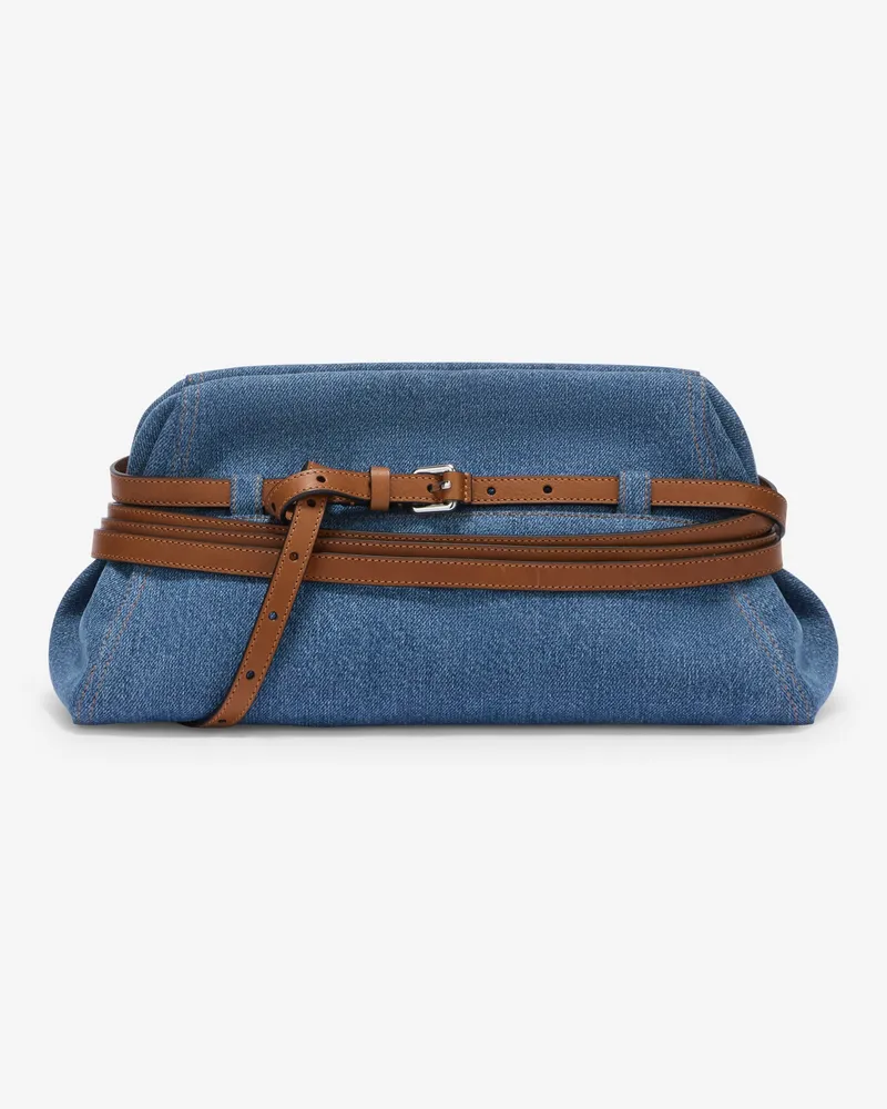 Moschino Große Moschino Tie Me Clutch - Blau Blau