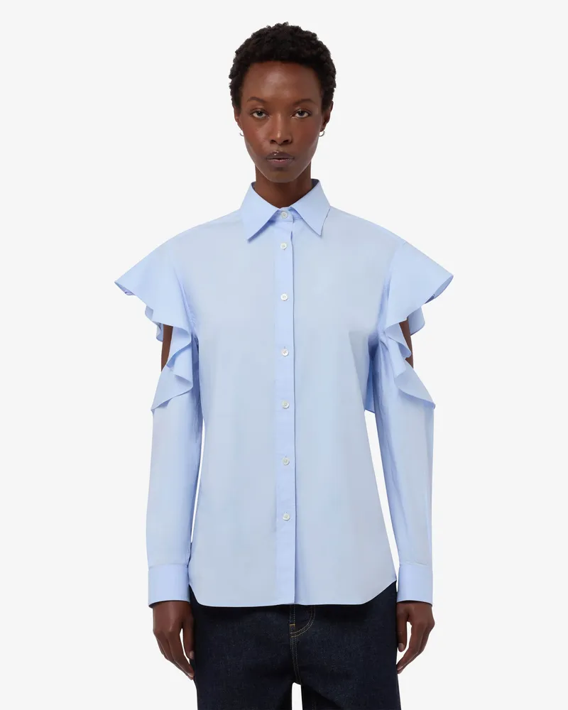 Moschino Hemd aus Stretch-Baumwollpopeline - Blau Blau