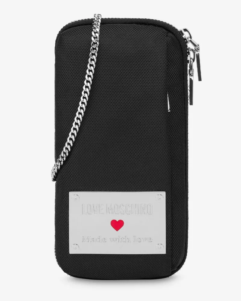 Moschino Handy-Tasche aus Nylon - Schwarz Schwarz