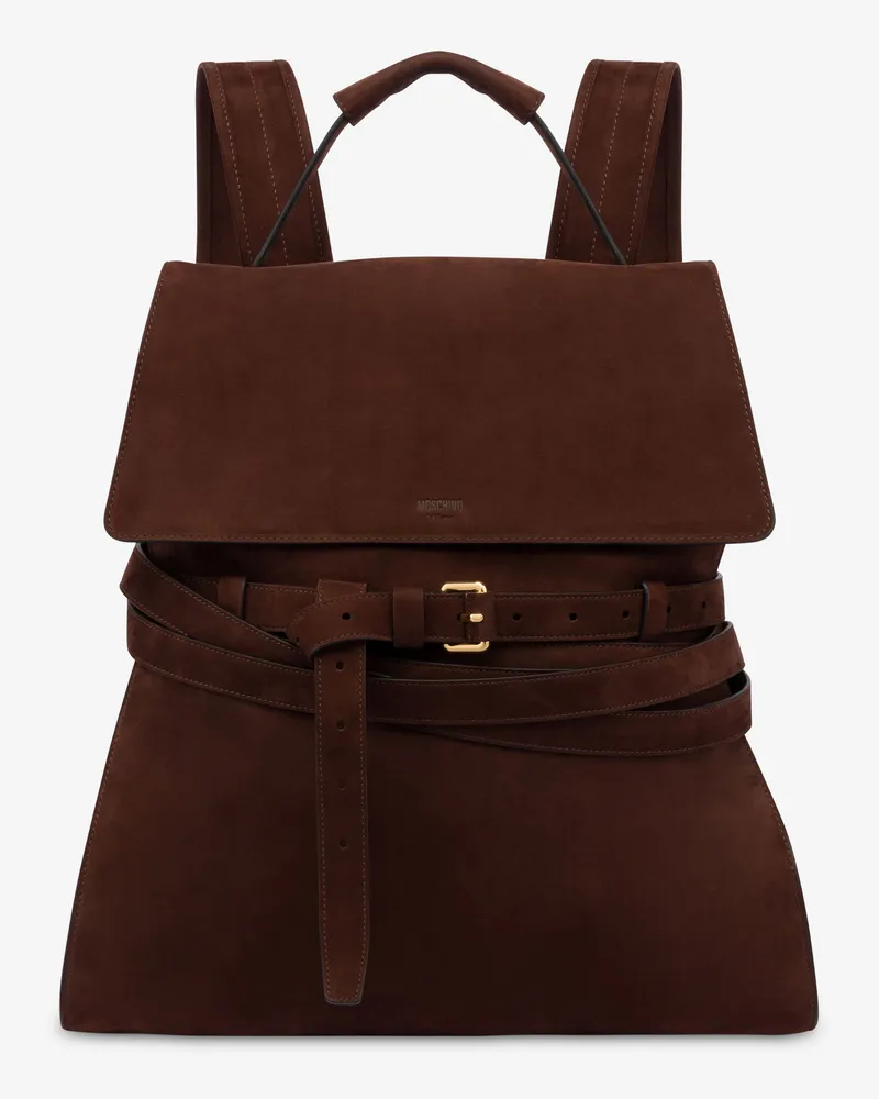 Moschino Großer Rucksack Moschino Tie Me - Braun Braun
