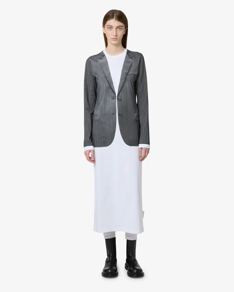 Moschino Kleid aus bedrucktem Bio-Baumwolljersey - Grau Grau