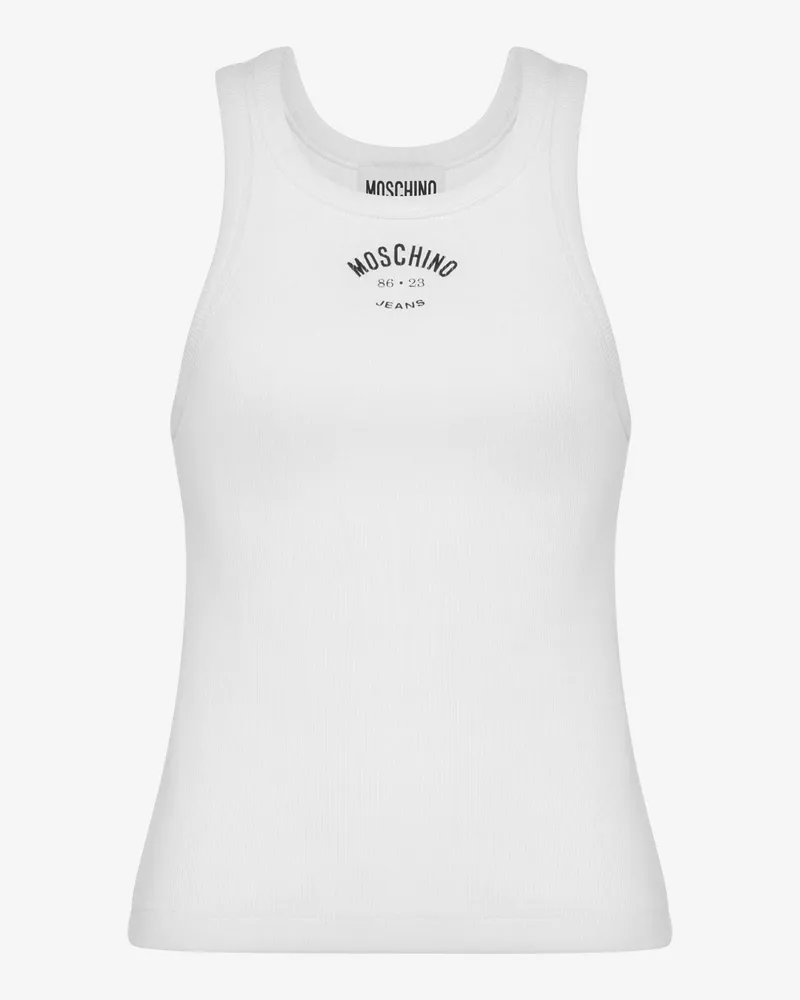 Moschino Tanktop aus Stretch-Baumwolle - Weiß Weiß