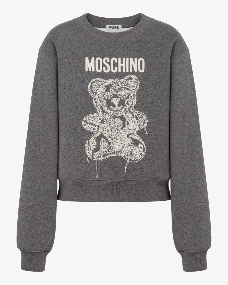 Moschino Moschino Teddybär Sweatshirt aus Bio-Baumwolle - Grau Grau