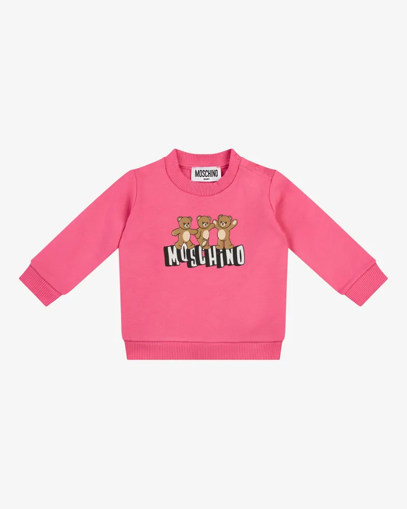Moschino Moschino Teddy Bear Sweatshirt aus Baumwolle - Pink Pink