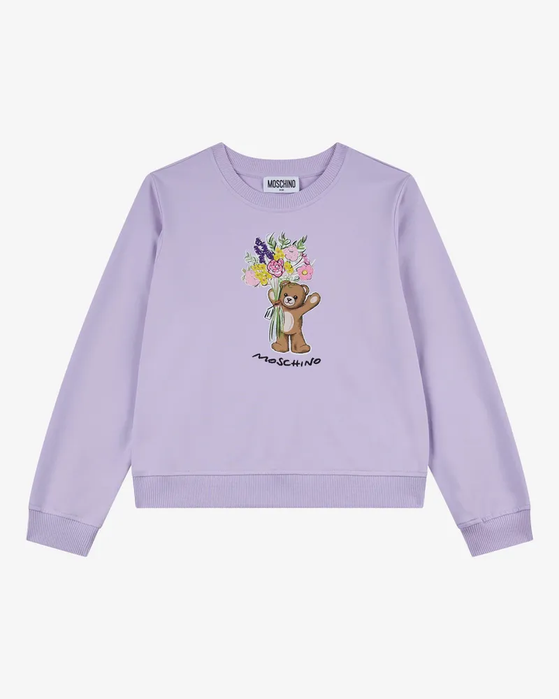 Moschino Sweatshirt aus Baumwollpiqué Moschino Teddy Bear - Violett Violett