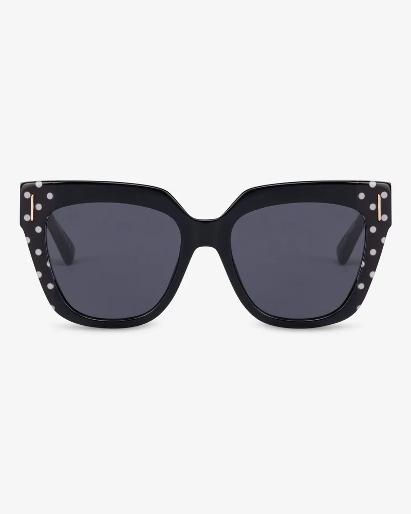 Moschino Sonnenbrille mit Paperclip-Detail - Schwarz Schwarz