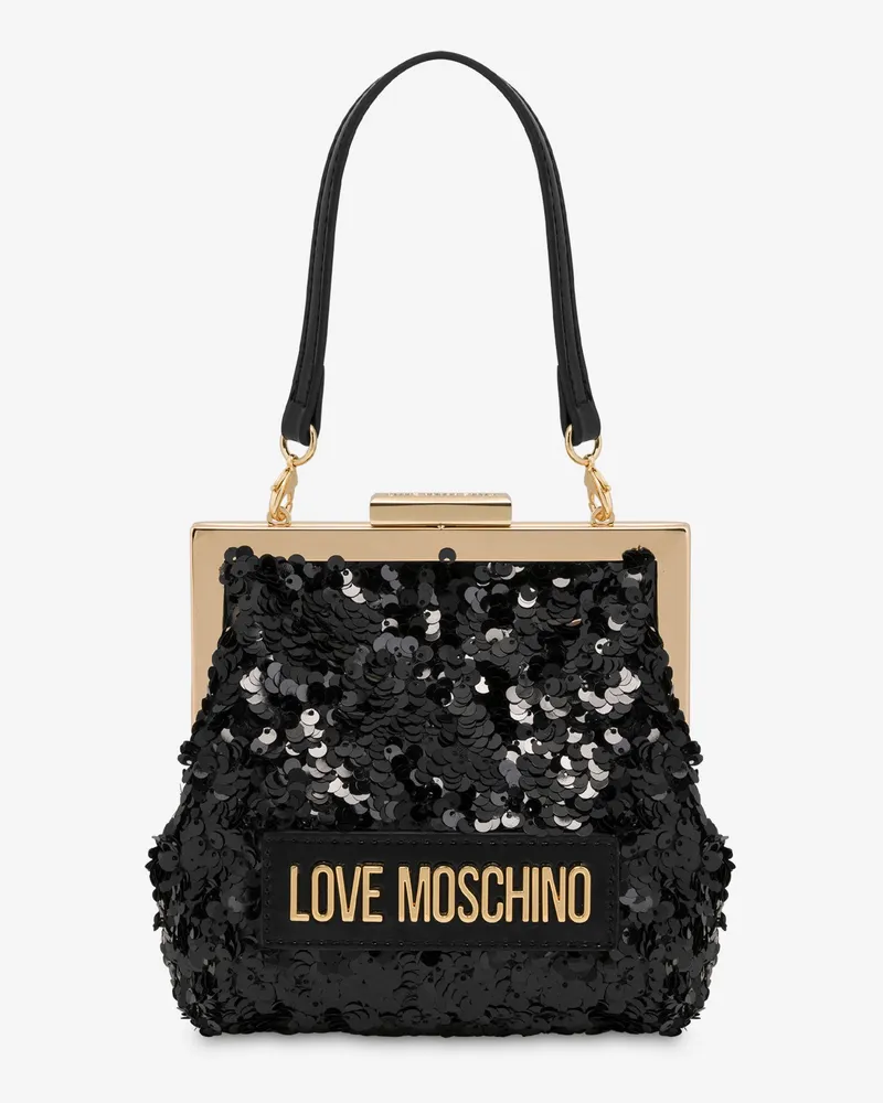 Moschino Verzierte Mini-Tasche - Schwarz Schwarz