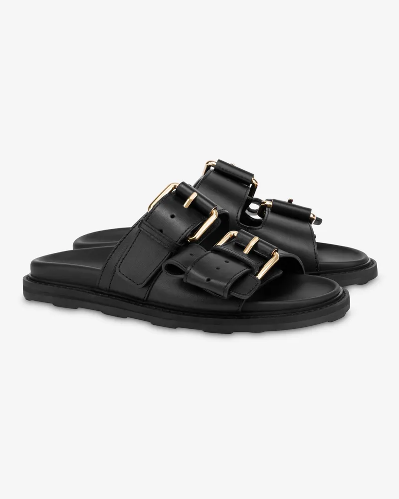Moschino Sandalen aus Kalbsleder - Schwarz Schwarz