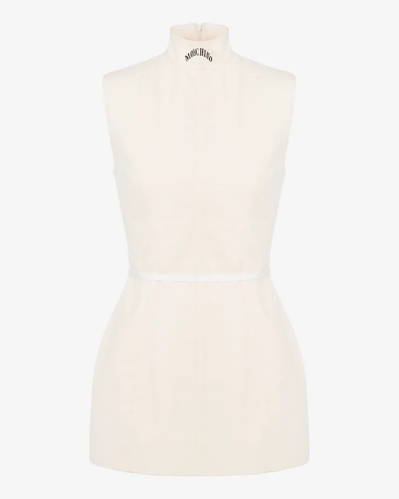 Moschino Kleid aus rohem Baumwoll-Canvas - Weiß Weiß