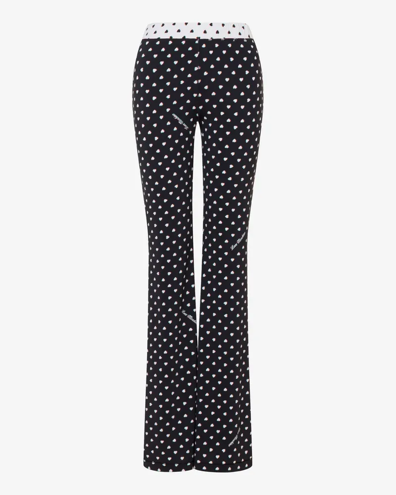 Moschino Hose aus bedrucktem Funktionsjersey - Schwarz Schwarz