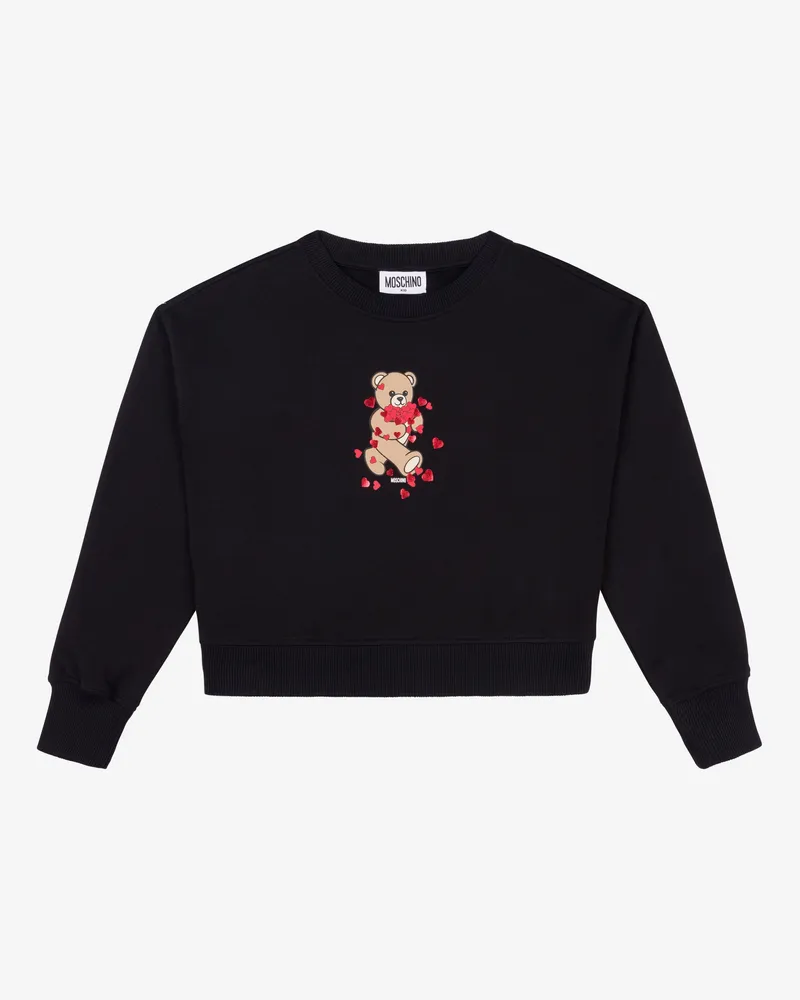 Moschino Moschino Teddy Bear Baumwoll-Sweatshirt - Schwarz Schwarz