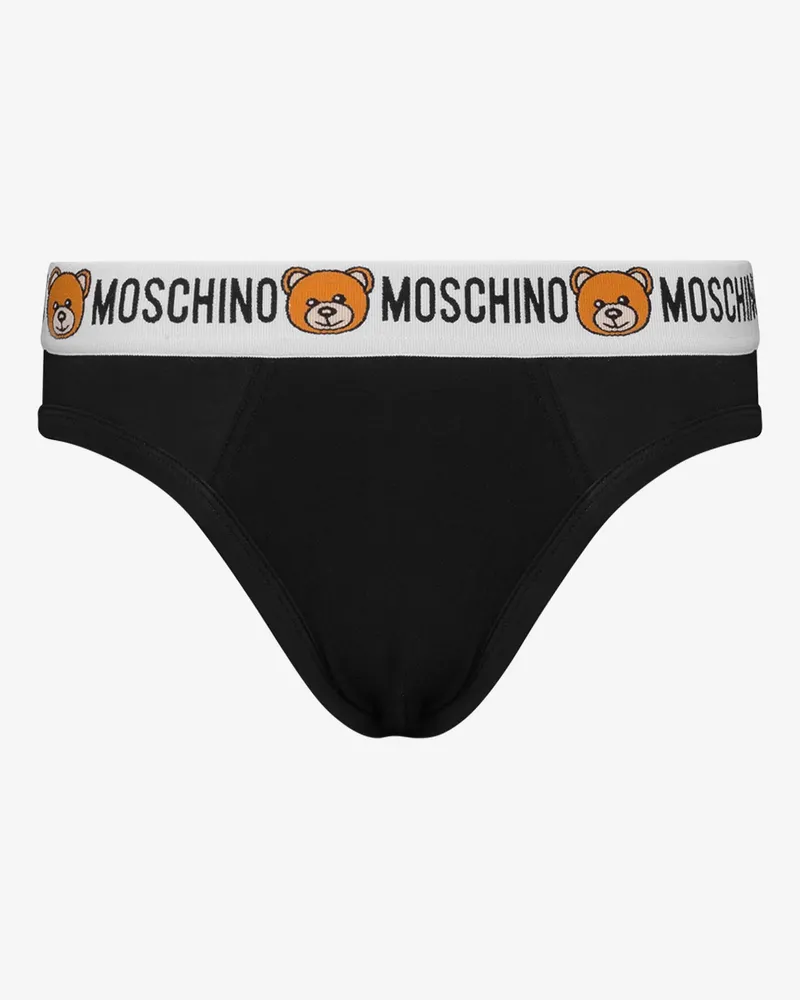 Moschino Baumwoll-Slip mit Moschino Teddy Bear - Schwarz Schwarz