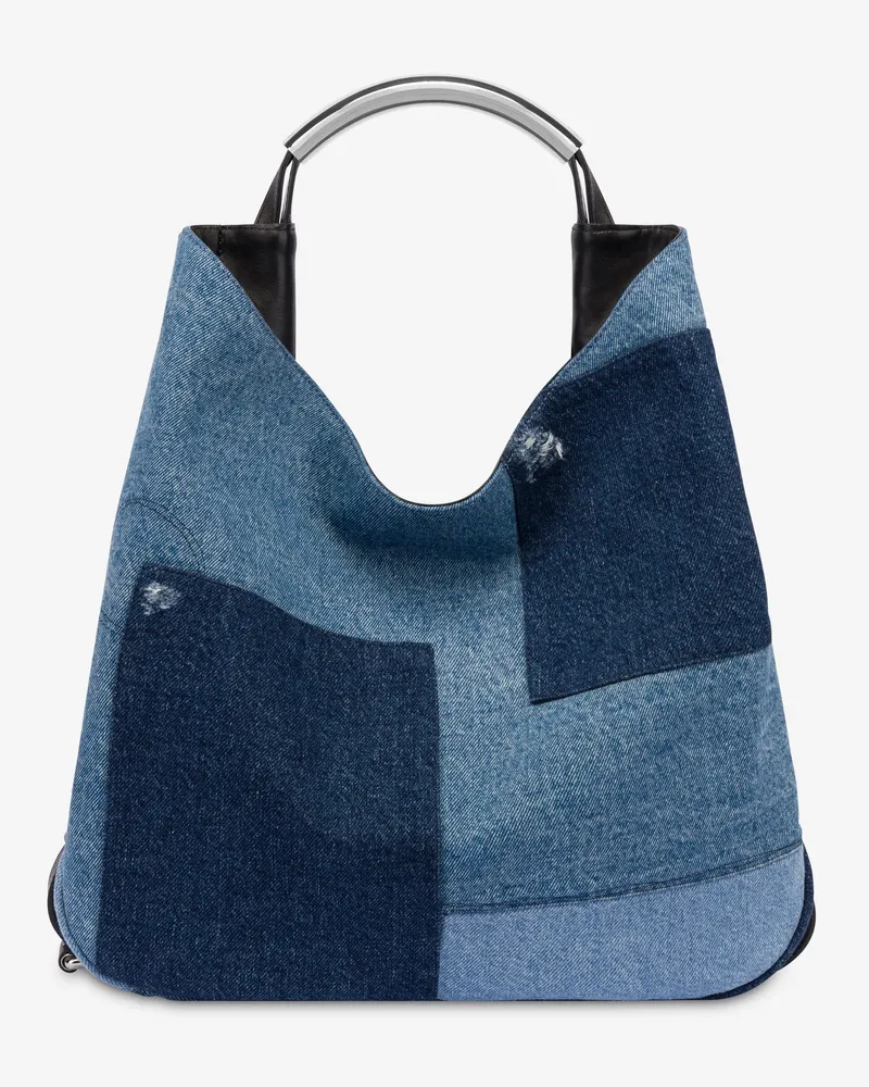 Moschino Mittlere Umhängetasche Moschino Handle Me - Blau Blau