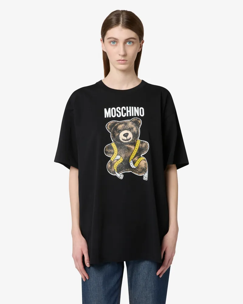 Moschino T-Shirt aus Bio-Baumwolljersey von Moschino Teddy Bear - Schwarz Schwarz