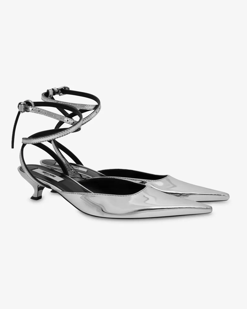 Moschino Pumps mit Spiegeleffekt - Silber Silber