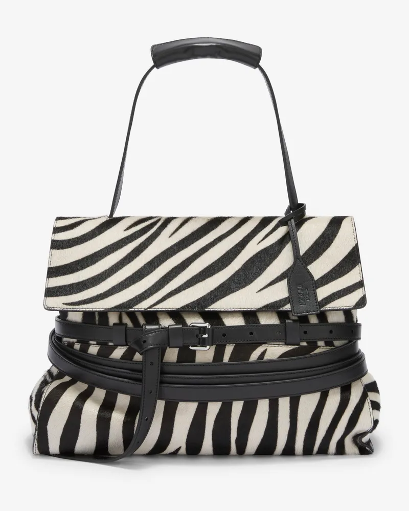 Moschino Moschino Tie Me Handtasche (mittelgroß) - Weiß;Schwarz Weiß