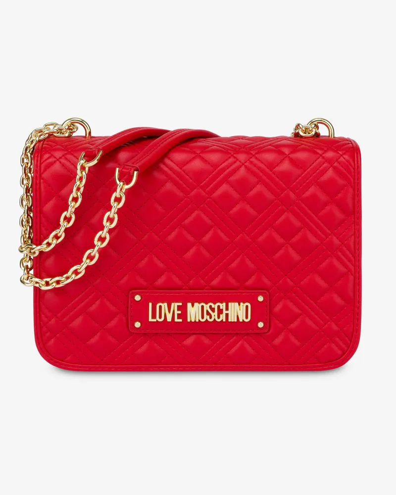 Moschino Umhängetasche New Shiny Quilted - Rot Rot