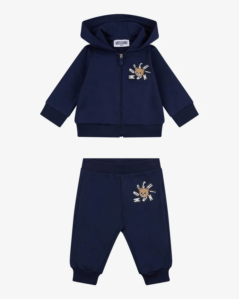 Moschino Moschino Teddy Bear Sweatshirt-Anzug aus Baumwolle - Blau Blau