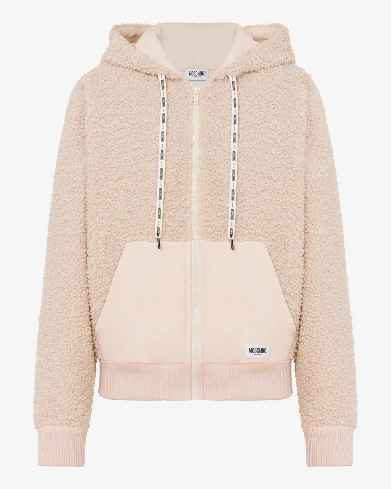 Moschino Sweatshirt aus Sherpa-Fleece - Weiß Weiß