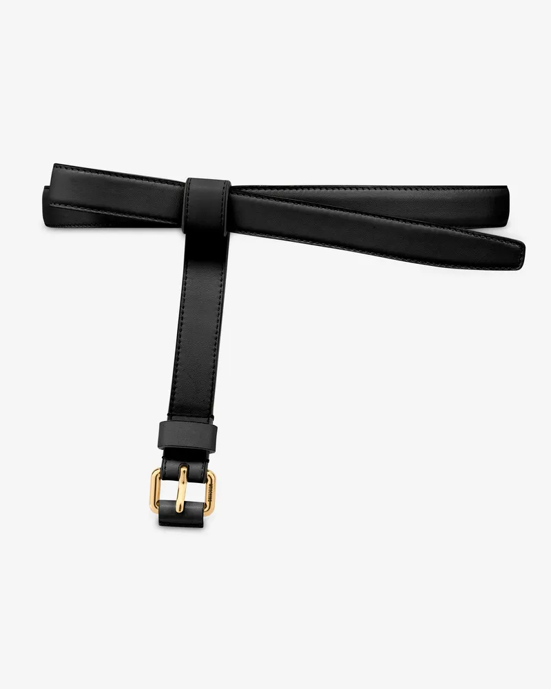 Moschino Gürtel aus Nappaleder - Schwarz Schwarz