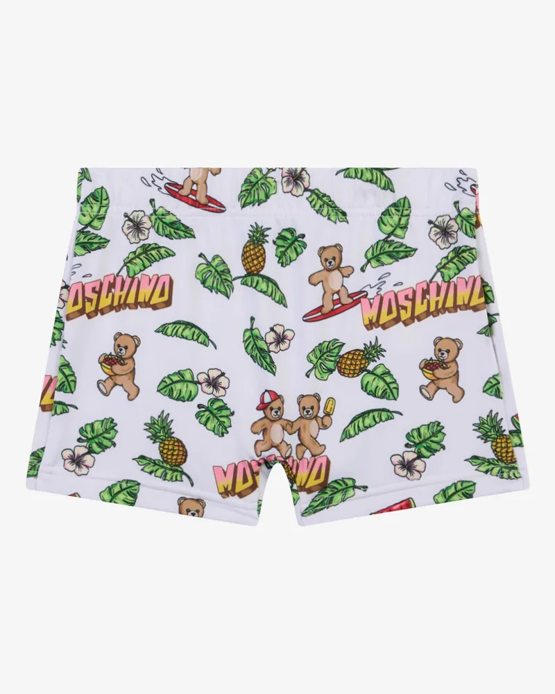 Moschino Bedruckte Lycra-Badehose - Weiß Weiß