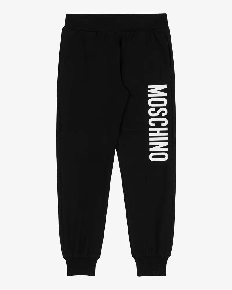 Moschino Hose aus Sweat-Material Logo Print - Schwarz Schwarz