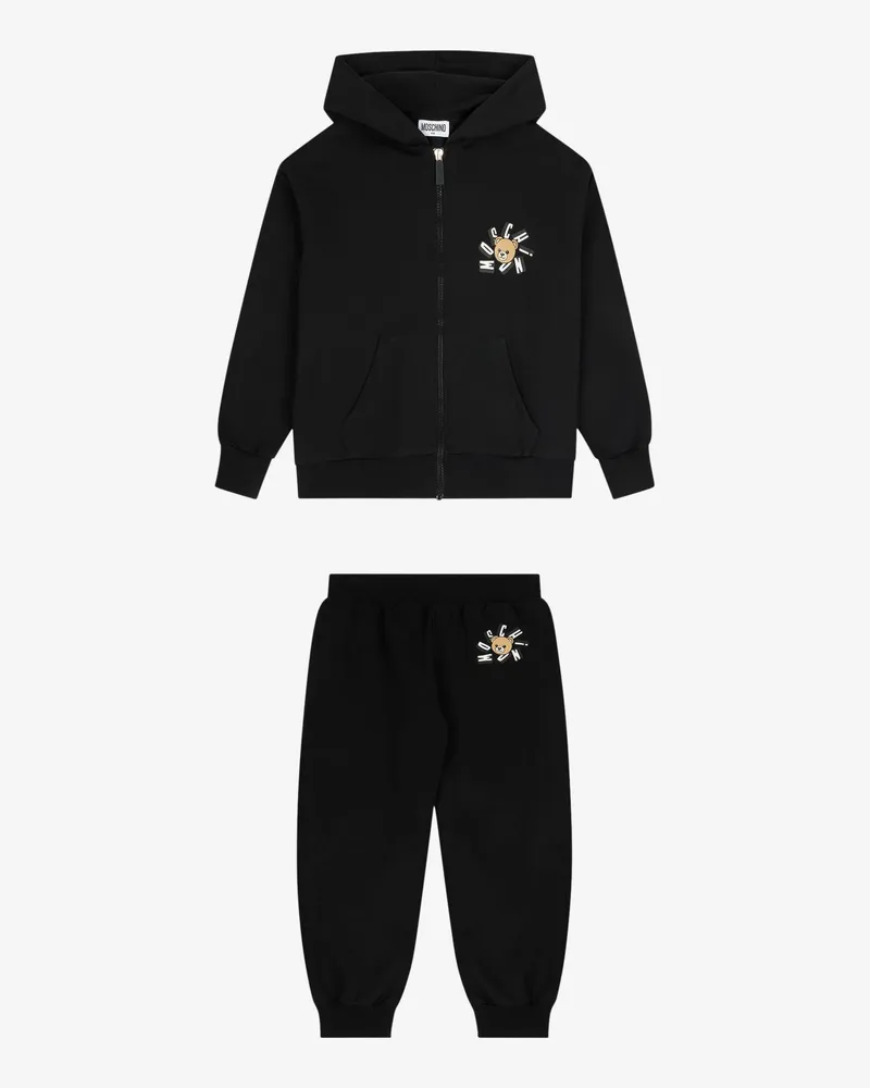 Moschino Moschino Teddy Bear Sweatshirt-Anzug aus Baumwolle - Schwarz Schwarz
