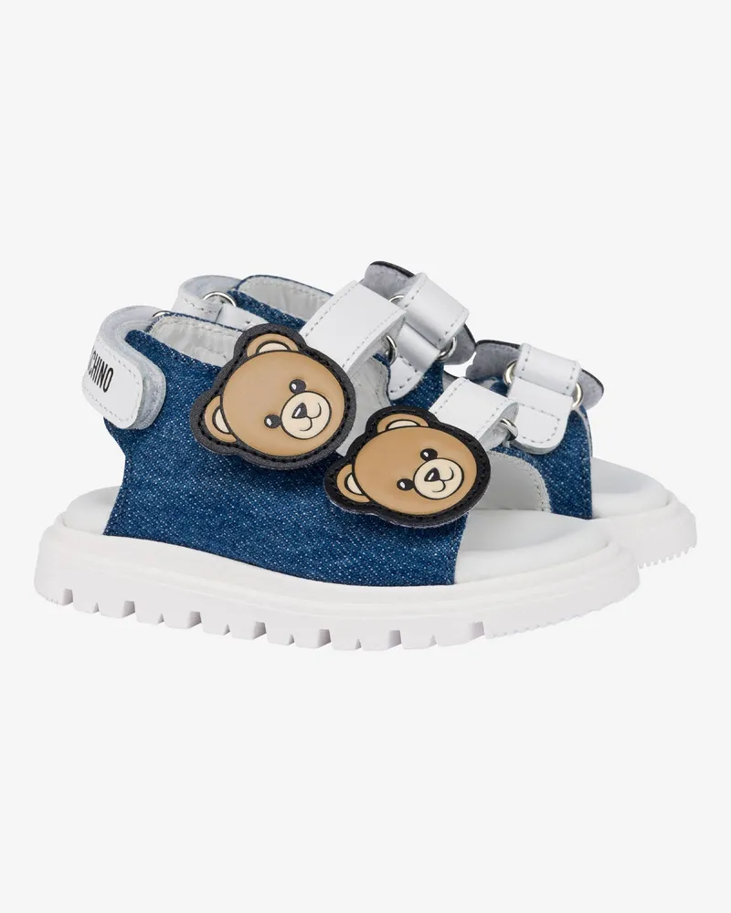 Moschino Moschino Teddy Bear Sandalen aus Denim - Blau Blau