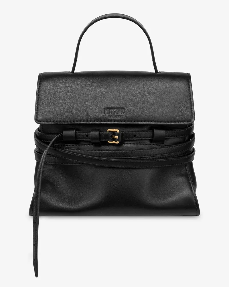 Moschino Moschino Tie Me Tasche klein - Schwarz Schwarz