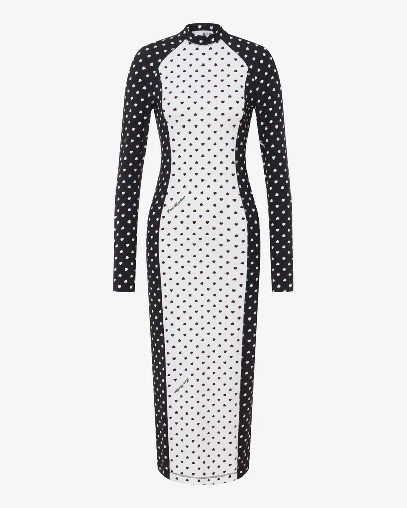 Moschino Kleid aus bedrucktem Funktionsjersey - Weiß Weiß
