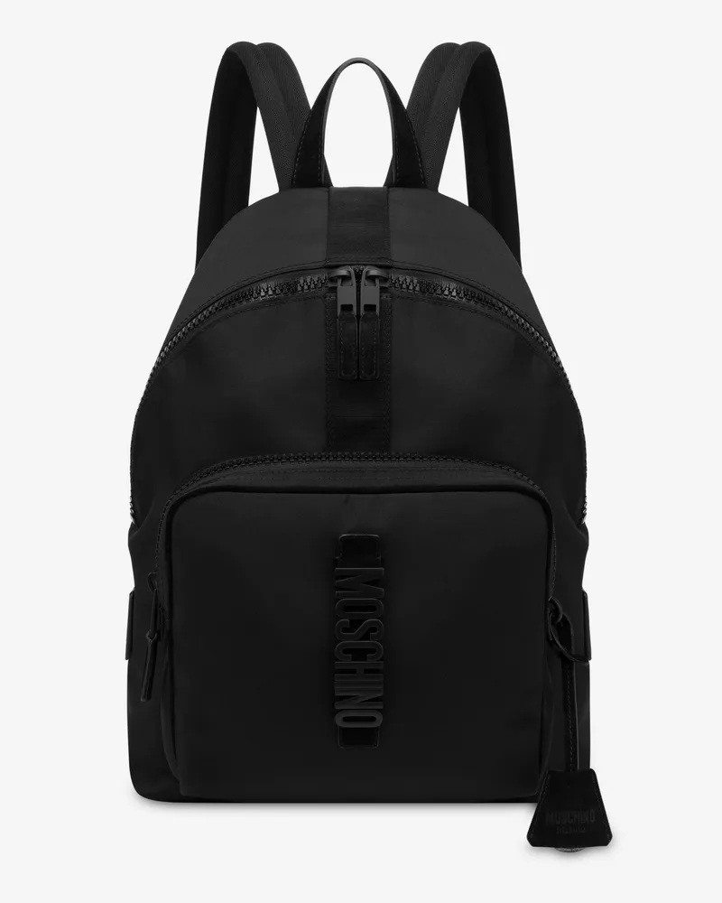 Moschino Cordura-Nylon-Rucksack Large - Schwarz Schwarz