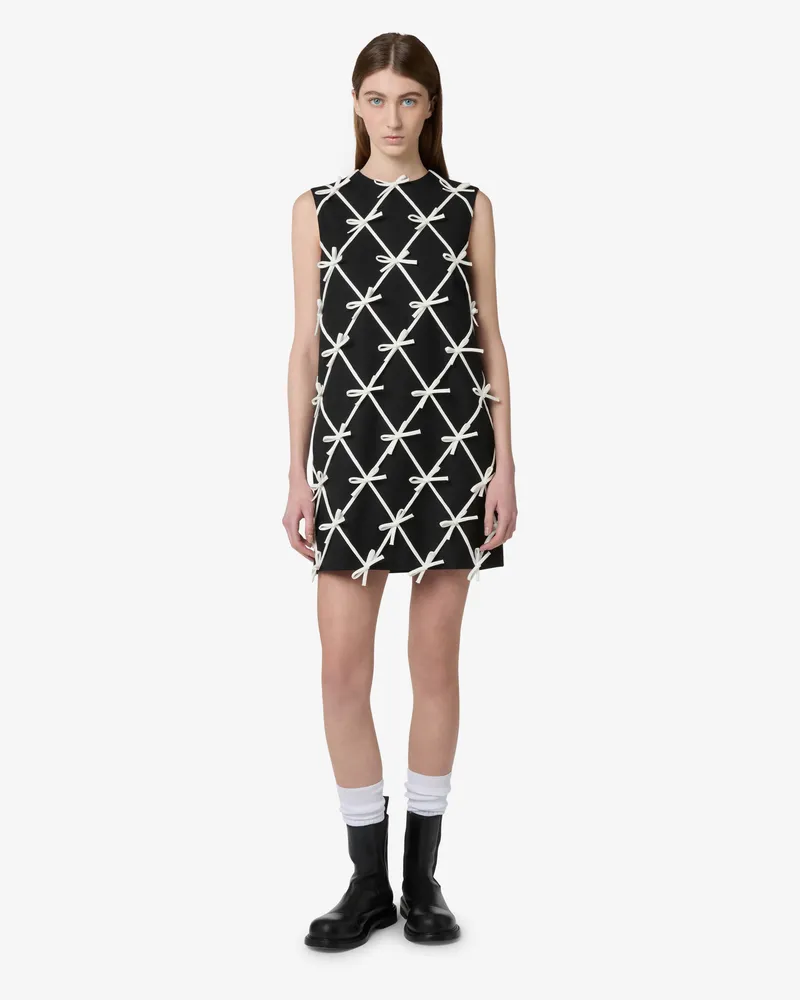 Moschino Kleid aus Wollstoff mit Schleifen - Schwarz Schwarz