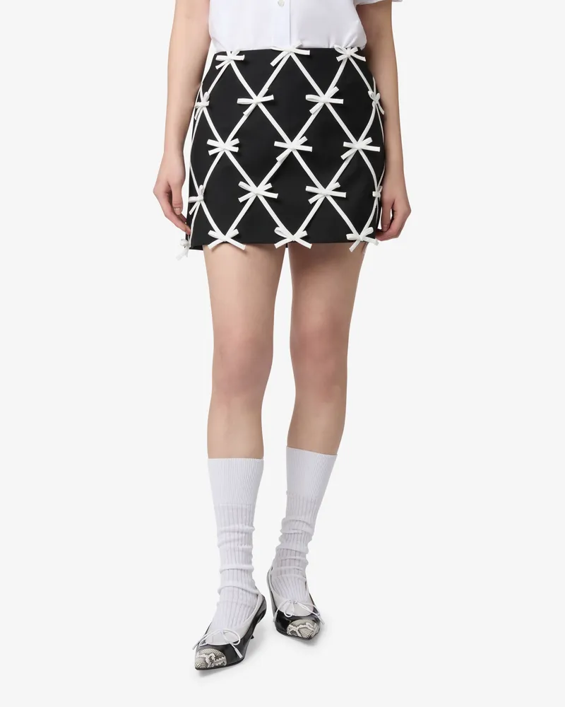 Moschino Kleid aus Wollstoff mit Schleifen - Schwarz Schwarz