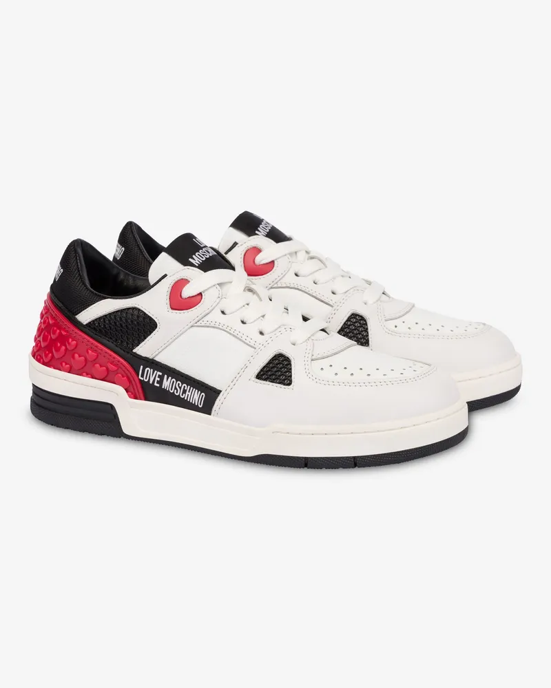Moschino Turnschuhe aus Kalbsleder - Weiß Weiß