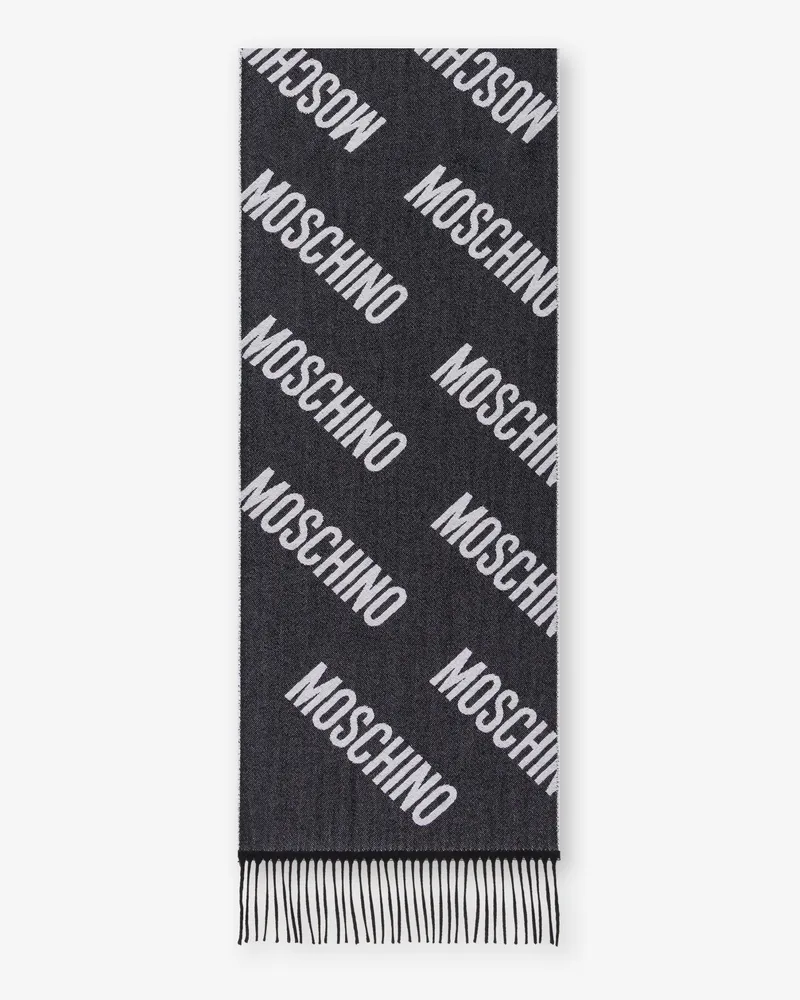 Moschino Jacquard-Wollschal - Schwarz Schwarz