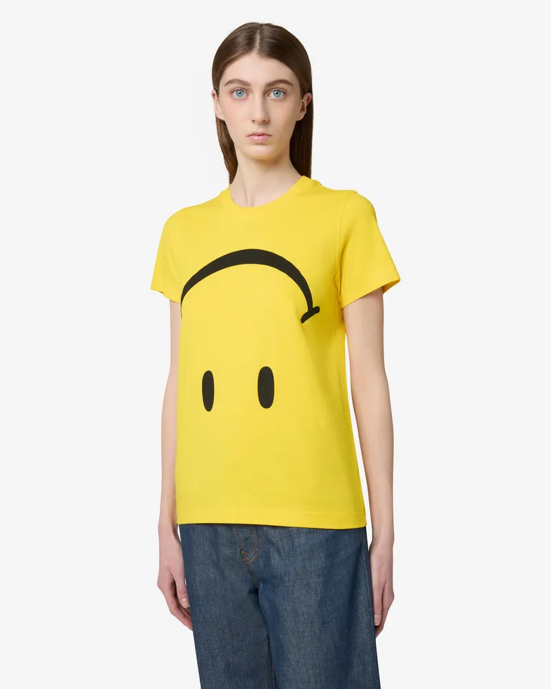 Moschino T-Shirt aus Bio-Baumwolljersey von Smiley® - Gelb Gelb