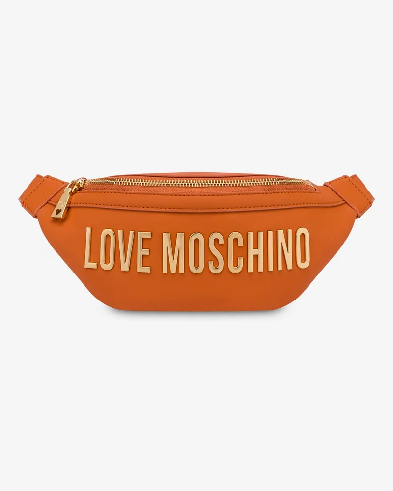 Moschino Umweltfreundliche Gürteltasche mit Logo - Orange Orange