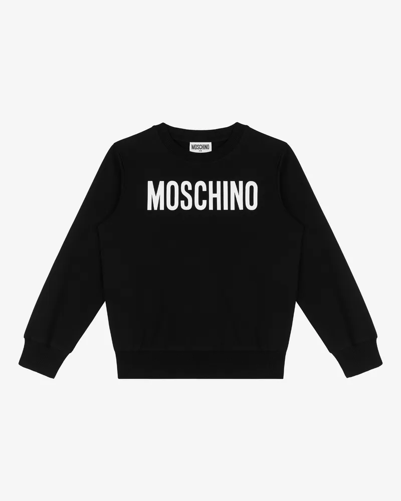 Moschino Sweatshirt aus Baumwolle Logo Print - Schwarz Schwarz