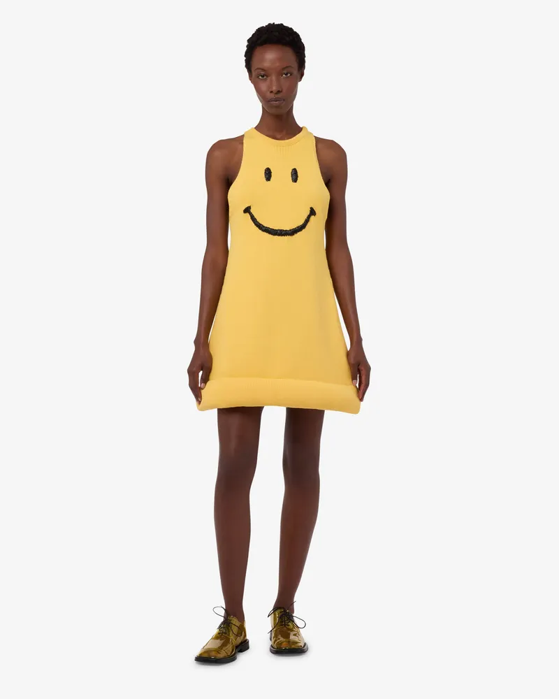 Moschino Strickkleid aus Bio-Baumwollmischung Smiley® - Gelb Gelb