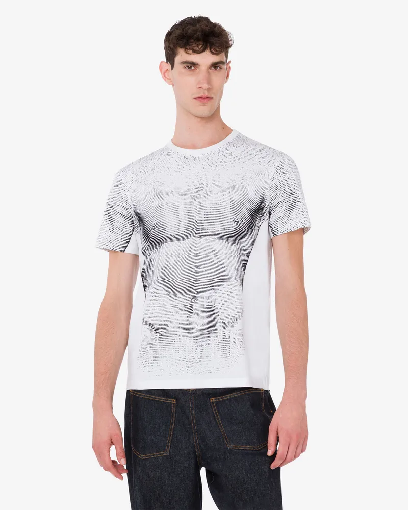 Moschino Bedrucktes T-Shirt aus Bio-Baumwolljersey - Weiß Weiß