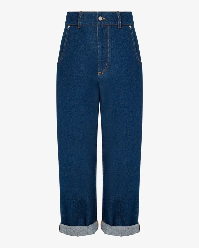 Moschino Blaue Denim-Hose aus Baumwolle - Blau Blau