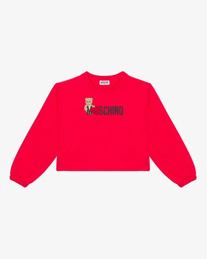Moschino Moschino Teddy Bear Baumwoll-Sweatshirt - Rot Rot