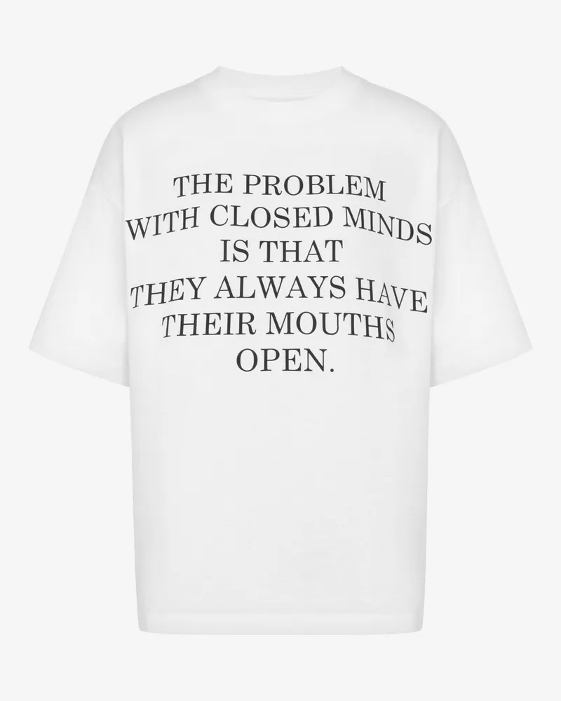 Moschino T-Shirt aus Bio-Baumwolljersey mit Aufdruck - Weiß Weiß