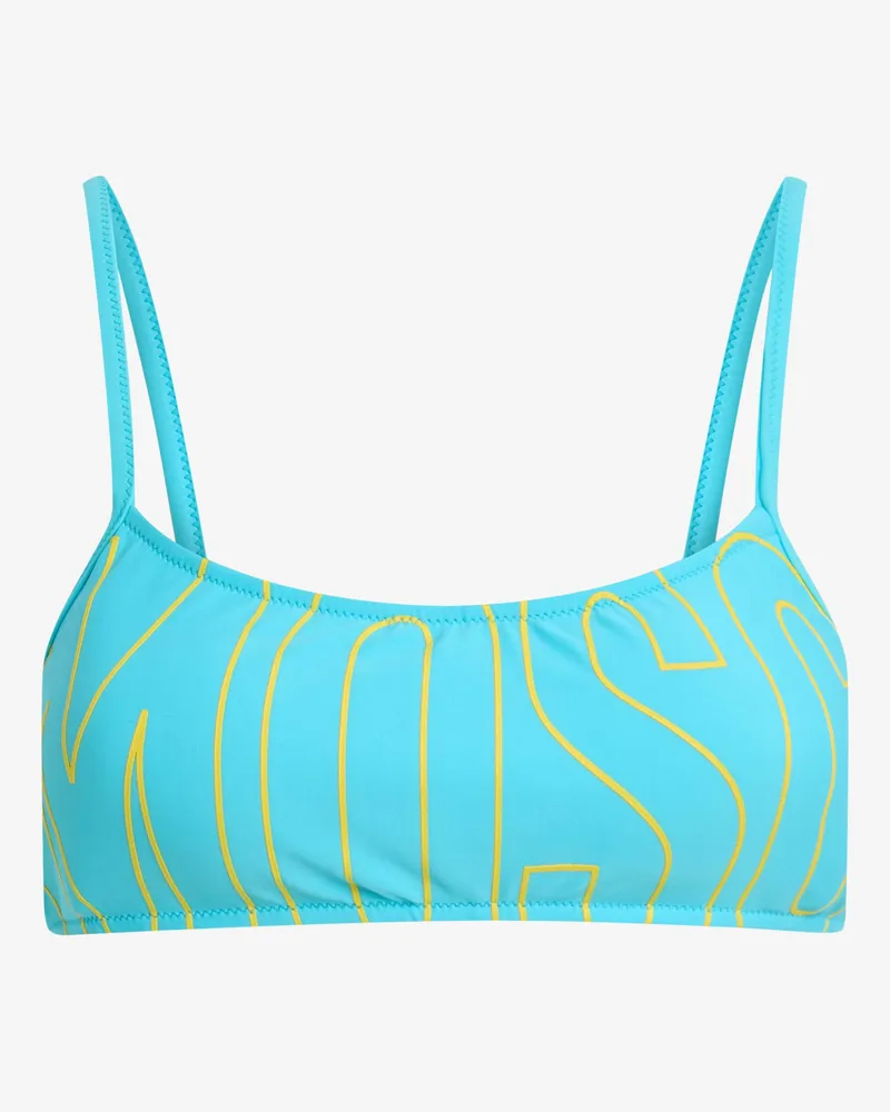 Moschino Bedrucktes Bandeau-Bikini-Oberteil - Blau Blau
