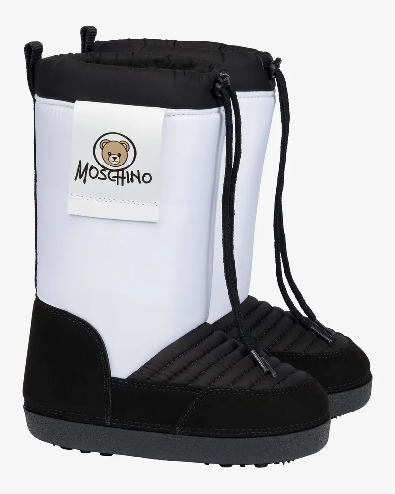 Moschino Moschino Teddy Bear Schneestiefel aus Nylon - Weiß Weiß
