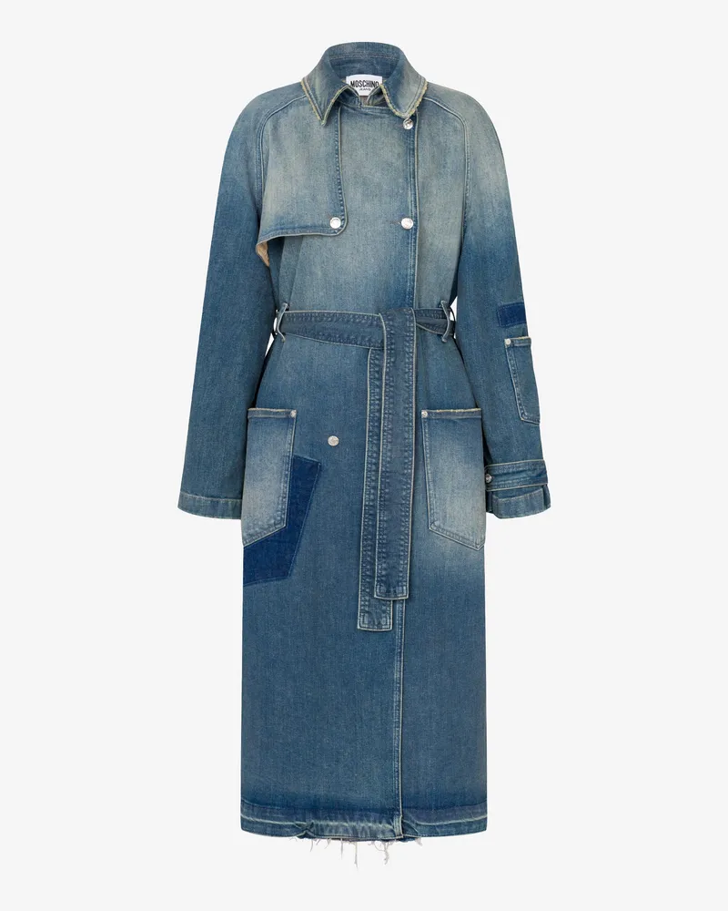 Moschino Denim-Trenchcoat - Blau Blau